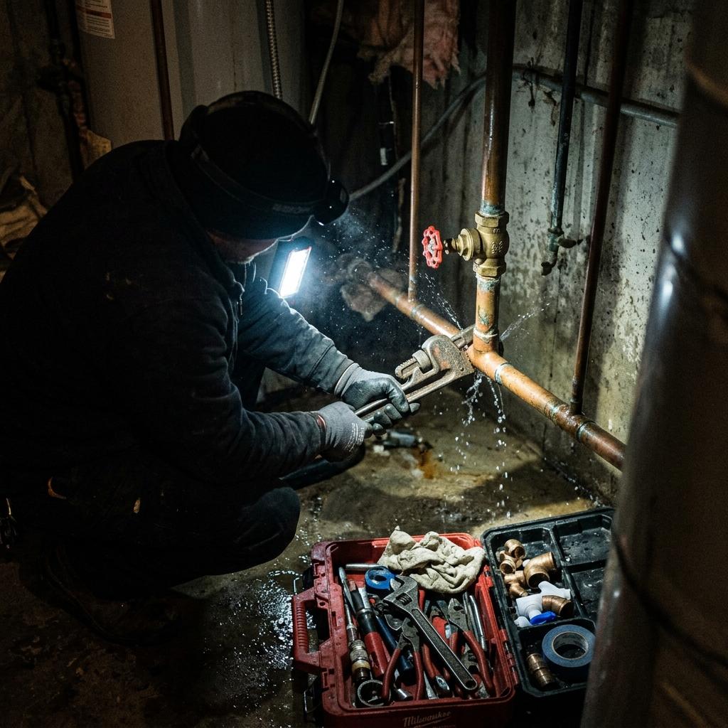 Sanitär-Notdienst: Rohrbruch