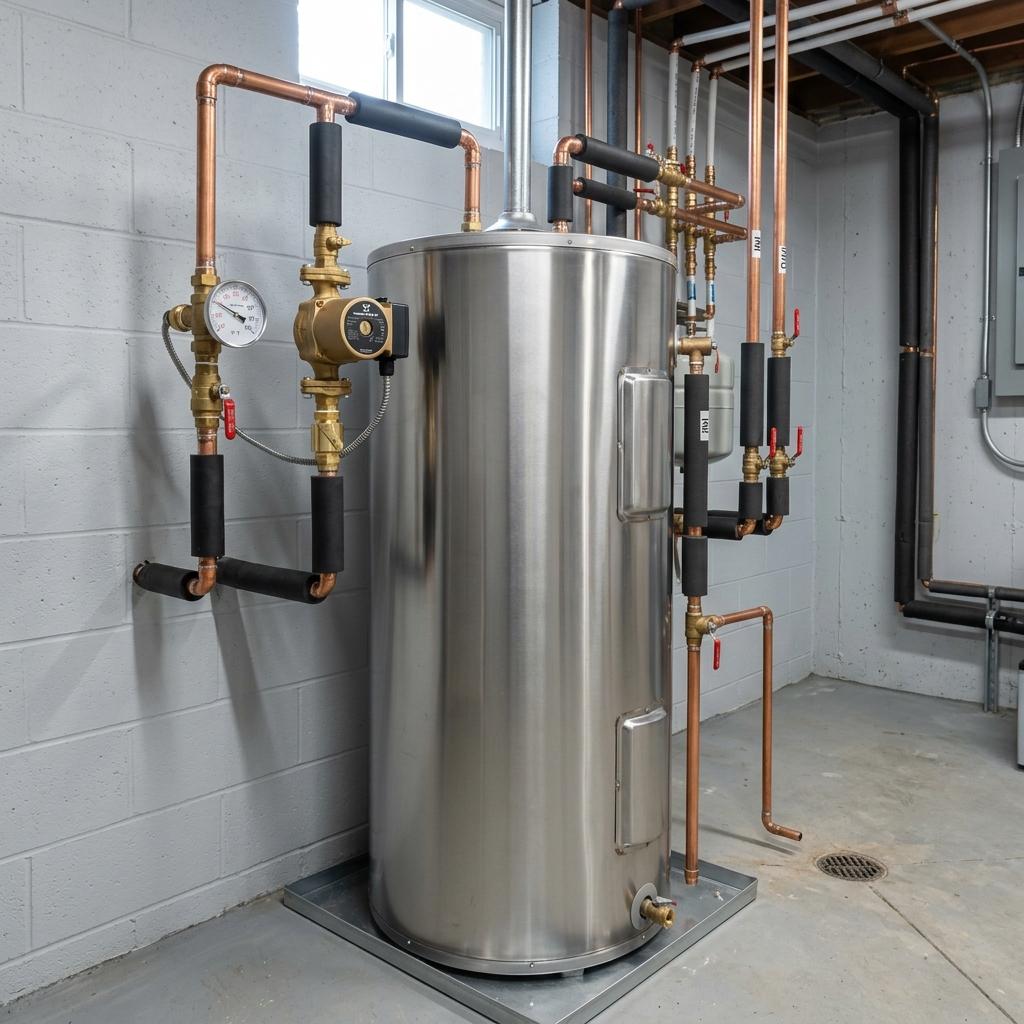 Warmwasserspeicher anschließen